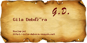 Gila Debóra névjegykártya